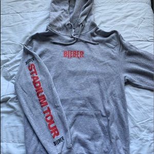 Grey Justin Bieber Tour Hoodie